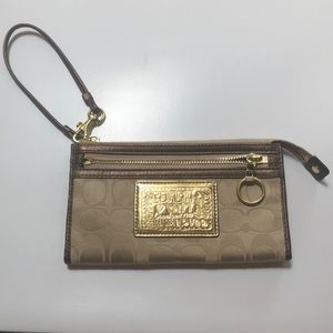 Coach “Poppy” Brown Wristlet